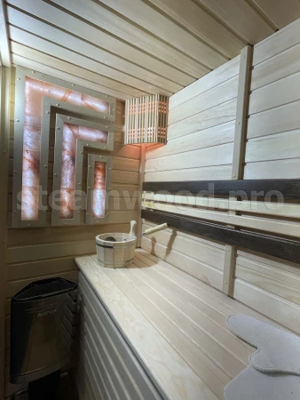 Трехместная финская сауна Luxury из кедра
